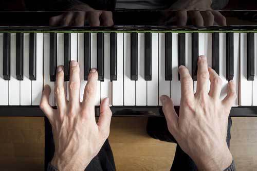 Playing the piano